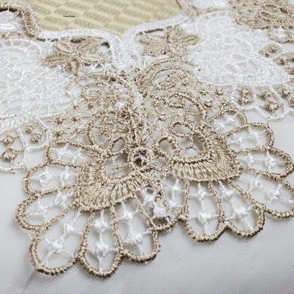 Embroidery Lace Tablecloth Size 64"X90" - Picture 2 of 4